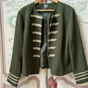 Jacket army green military style pristine condition worn once or twice